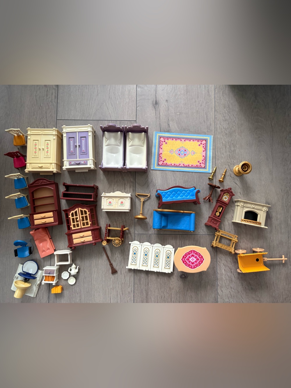 Playmobil Victorian Style Dollhouse Furniture Lot Bundle wz other Accessories